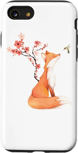 Miniatura 18 de The Cute Fox and Hummingbird Cherry Blossom Flower Present Case for iPhone 17