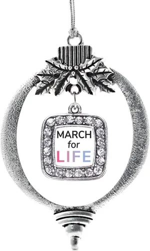 Miniatura 110 de Inspired Silver - Nana púrpura - Adorno de Navidad plateado - Adorno cuadrado para árbol de Navidad con circonita cúbica - Decoración colgante