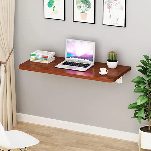Miniatura 11 de Mesa plegable montada en la pared, ahorro de espacio, escritorio para computadora, mesa de lavandería, mesa plegable de pared para ropa plegable