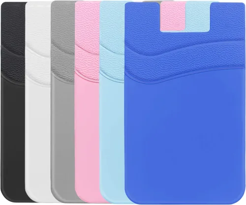 Miniatura 17 de SS Billetera negra para teléfono, tarjetero adhesivo para iPhone, Samsung Galaxy y cualquier teléfono inteligente, paquete de 3