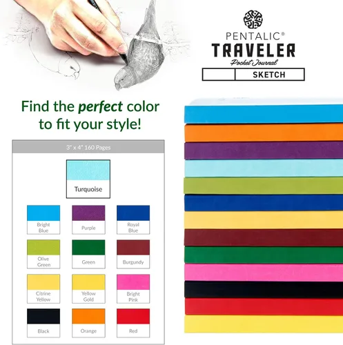 Miniatura 7 de Cuaderno de bocetos Travelers Dot Grid Pentalic Art, libre de ácidos