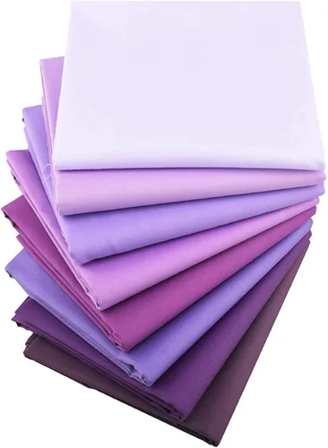 Solids Purple Fat Quarters - Paquetes de tela acolchada precortada para coser manualidades, 18 x 22 pulgadas (morado sólido)