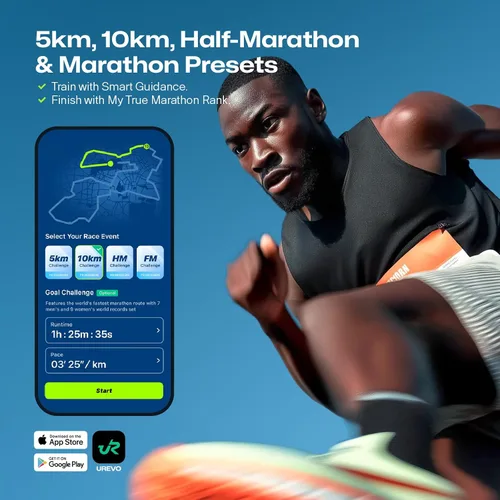 Miniatura 3 de 1st Smart Home - Cinta de correr solo para maratonistas con masajeador inteligente de pantorrillas, cintas de correr silenciosas UREVO para el hogar