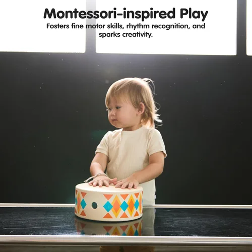 Miniatura 6 de PlanToys® Caja de Ritmo de Tambor de Madera Juguete Musical para Niños Instrumento Musical Montessori para Niños Pequeños y Niños Juguete