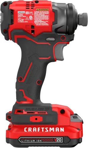 Miniatura 5 de CRAFTSMAN Destornillador de impacto inalámbrico V20, 1/4 de pulgada, batería y cargador incluidos (CMCF813C2)