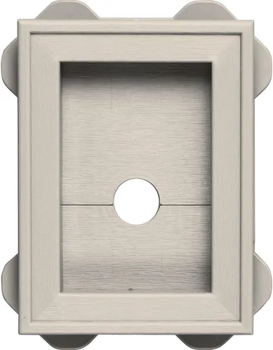 Miniatura 9 de Builders Edge 130130003001 1.3003E+11 bloque de utilidad envolvente, 3 x 4-3/4 pulgadas interior, 5 x 6-3/4 pulgadas dimensión exterior, blanco 001