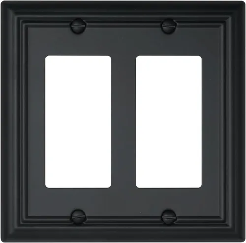 Miniatura 41 de Paquete de 1 Placa de Pared Combinada Toggle/Decorativa, Cubierta de Placa de Pared de Metal para Interruptor de Luz, Receptáculo, Interruptor
