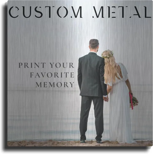 Tu foto o imagen impresa en arte de pared de metal personalizado, 12 x 12 pulgadas