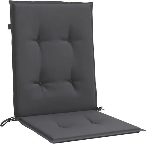 Miniatura 5 de Cojines de silla Lowback, 4 unidades, color antracita melange, 39.4 x 19.7 x 1.6 pulgadas, cojines de tela para Sillas De Comedor, cojines y cojines