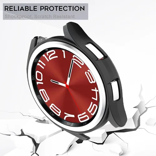 Miniatura 2 de [Paquete de 2] Funda para Samsung Galaxy Watch 6 Classic de 1.693 in, carcasa protectora ultrafina de policarbonato duro resistente al agua