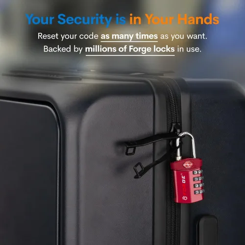Miniatura 6 de Forge Cerradura de viaje, cerraduras de equipaje aprobadas por la TSA para viajes aéreos, casilleros de gimnasio, casilleros escolares, fundas
