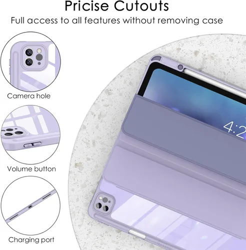 Miniatura 3 de Soke Funda para iPad Air de 13 pulgadas (M3 2025/M2 2024) con soporte para lápices, [Encendido/apagado automático + protección de la cámara] a