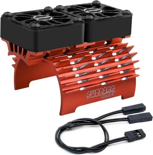 Miniatura 8 de Ventiladores de refrigeración para motor de automóvil a control remoto, superan el ventilador de motor RC de 1.181 in con disipador de calor