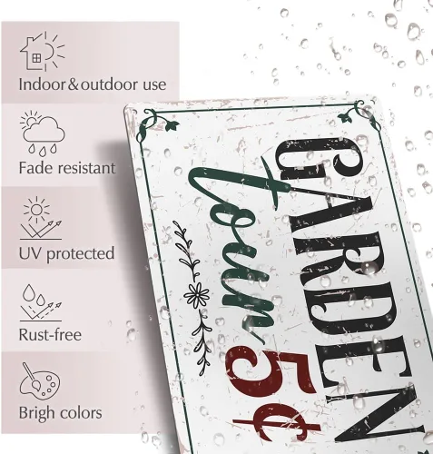 Miniatura 3 de Letrero de metal divertido para decoración de jardín, 12 x 8 pulgadas, letreros exteriores, regalos para jardinero, amante de las plantas