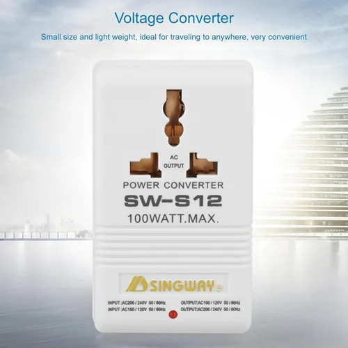 Miniatura 3 de Convertidor de 110 V a 220 V Convertidor de potencia de 100 W Transformador elevador AC110V/120V a 220V/240V Step-Up&Down Convertidor de voltaje