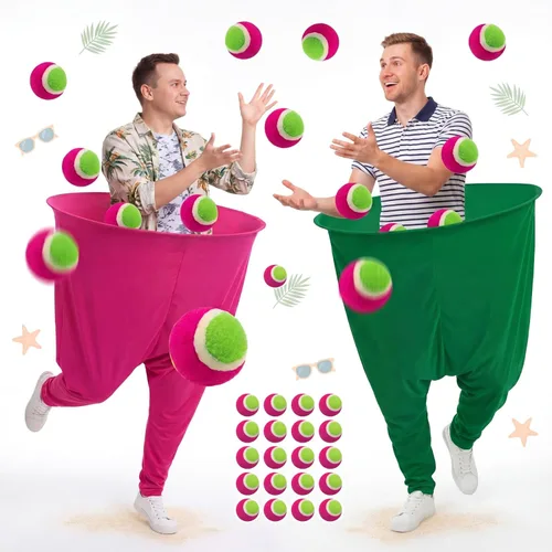 Hollowfly Juego de pantalones de abuelita de primavera y Pascua, juego de pelota para lanzar y atrapar al aire libre para adultos, fiesta gigante
