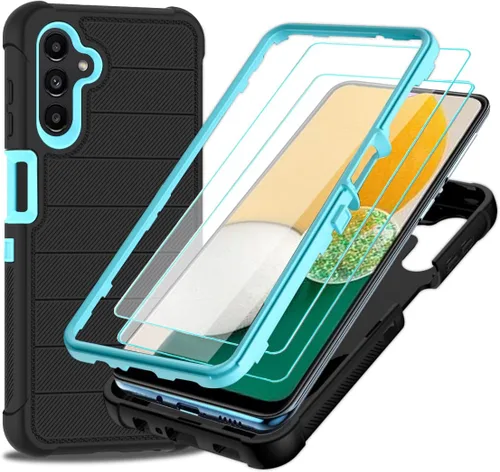 Miniatura 11 de Funda para Galaxy A13 5G, Samsung A13 5G con protector de pantalla HD [a prueba de golpes] 3 en 1 funda protectora duradera de PC y TPU para Samsung