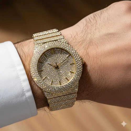 Miniatura 2 de ICE STAR Reloj de diamantes completamente incrustado para hombre, caja de 46mm