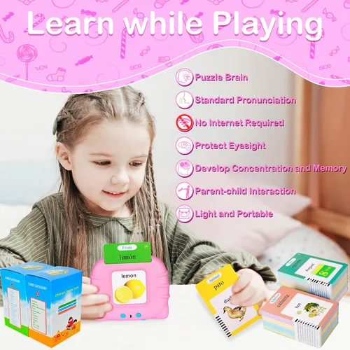 Miniatura 3 de 510 tarjetas didácticas en español para niños de 2 a 4 años, habla de bolsillo para niños pequeños, juguetes sensoriales para autismo, juguetes