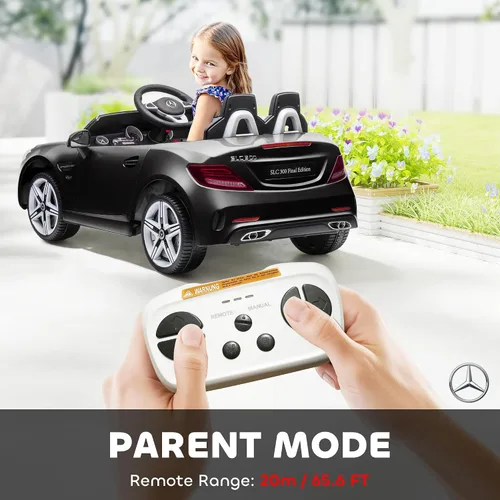 Miniatura 4 de Aosom Mercedes SLC 300 - Auto de paseo con licencia de 12 V para niños con control remoto, 2 velocidades, automóvil eléctrico para niños a batería