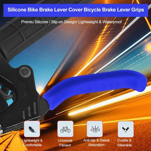 Miniatura 4 de Cubierta de palanca de freno, cubierta de agarre de silicona para palanca de freno de bicicleta SE Protector azul claro duradero cómodo fácil ajuste