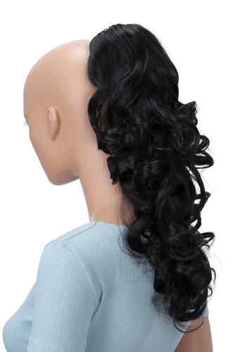 Miniatura 9 de CAISHA Extensión de clip de cola de caballo de 16 "voluminoso ondulado marrón ceniza H214