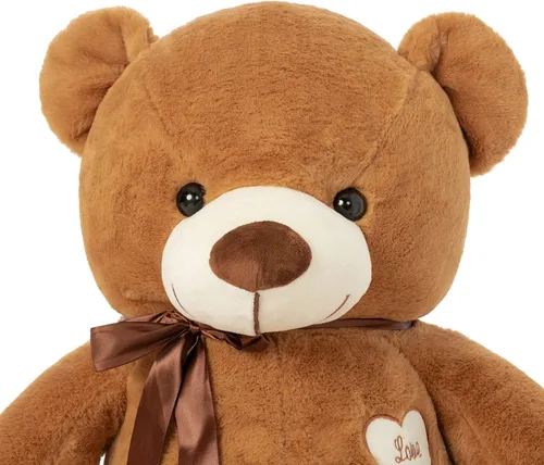 Miniatura 4 de YunNasi Oso de peluche grande de 39 pulgadas, oso de peluche gigante con corazón de amor, juguete de peluche grande y suave, ideal para niños