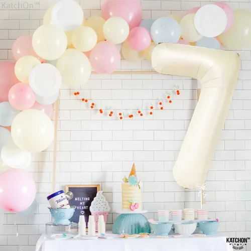 Miniatura 1217 de KatchOn, Globo grande azul número 2 de 40 pulgadas Decoraciones de cumpleaños de Baby Shark para niño de 2 años Globo azul número 2 Globo