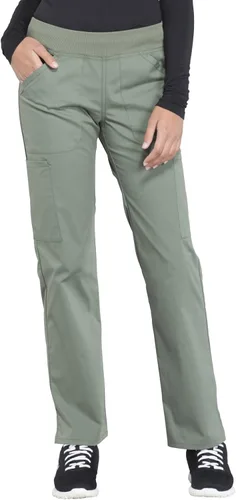 Miniatura 3 de Conjunto de ropa quirúrgica para mujer, WW665, camiseta con cuello en V y pantalón cargo recto WW170, tiro medio, pierna recta, color oliva