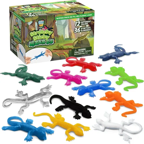 Miniatura 10 de PICK A TOY Juguetes de unicornio para regalo para niñas y niños, 24 piezas de goma de dedos centelleantes elásticas para niños, bolsa de regalo