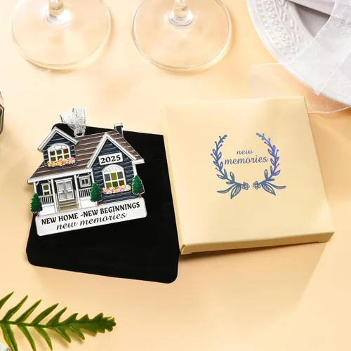 Miniatura 2 de Adorno de Nuevo Hogar 2025 - Regalos de Inauguración de la Casa de Metal Adorno de Nuevo Hogar, Ideas de Regalos de Inauguración de la Casa