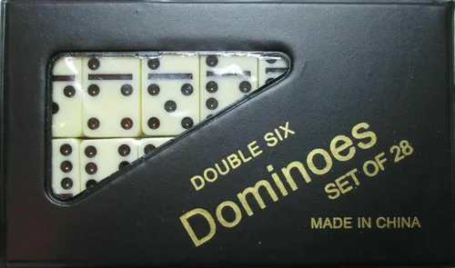 Miniatura 3 de Dominoes Double Six Game Mini Juego de 28 azulejos de viaje de juego de viaje El tamaño es de 1 5/8 pulgadas x 3/4 pulgadas x 1/4 pulgadas
