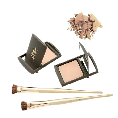 Miniatura 14 de Joan Rivers Great Hair Day Root Touch Up Powder Duo - Polvo de relleno para un cabello más grueso y de aspecto más completo (rubio ceniza)
