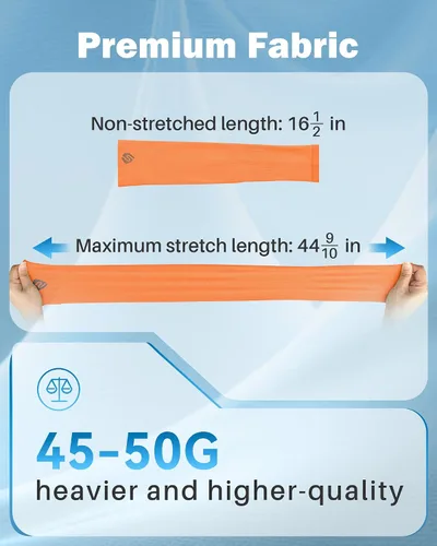 Miniatura 44 de Mangas para brazo, para hombres o mujeres. Para calentar o refrescar. Guantes de Compresión con factor de protección de los rayos ultravioleta UPF