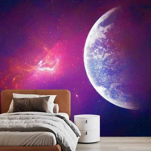 Miniatura 10 de NWT Calcomanía removible para pared, diseño de nube galáctica, estrella, nebulosa, fantasía, ciencia ficción, astronomía y arte espacial, arte
