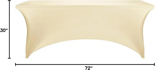 Miniatura 8 de LZY Cubierta de Mesa Elástica Ajustable de Spandex para Mesa Plegable de 6 pies, 4 pies o 8 pies, Mantel de Cóctel Rectangular, Perfecto para Champn