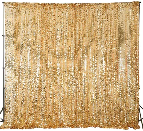 Efavormart - Telón de fondo de lentejuelas doradas de 20 x 10 pies, lentejuelas grandes de 0.709 in en malla, fondo metálico brillante de fotografía