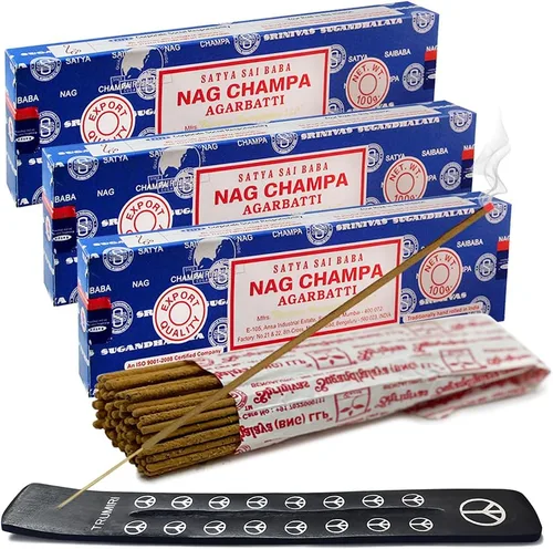 Miniatura 26 de TRUMIRI Paquete de soportes para incienso con varillas de incienso Satya Sai Baba Nagchampa de 3.53 oz (100 g) - Paquete de 1