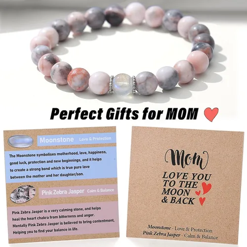 Miniatura 22 de Regalos de Navidad para mamá, tía, abuela, hermana, amor, equilibrio, pulsera de cristal natural con significado, regalos hechos a mano