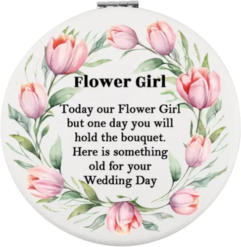 Miniatura 9 de WUSUANED Flores Niña Maquillaje Espejo Propuesta Regalos Boda Fiesta Regalos Dama de honor Espejo Madre de la Novia Regalo