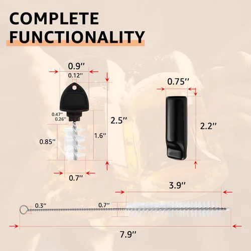 Miniatura 2 de Tapón para grifo de cerveza, 5 tapones de grifo de cerveza y 5 tapas de goma para grifo de cerveza y 1 cepillo de limpieza larga para la mayoría