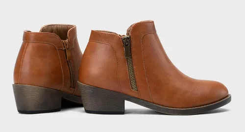 Miniatura 4 de Jeossy Botas de tobillo clásicas 9618 para mujer, botas de tacón grueso sin cordones para mujer