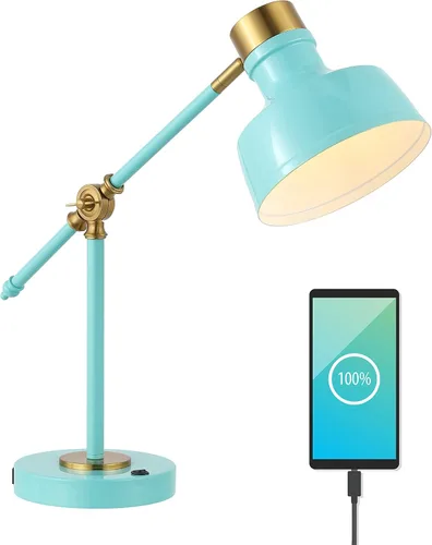 Miniatura 9 de JONATHAN Y JYL7124D Allegra - Lámpara de tarea LED cantiléver ajustable de 18.5", con puerto de carga USB, clásica, costera, industrial, rústica