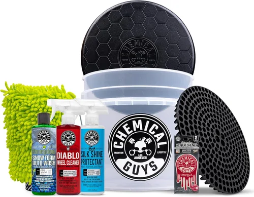 Miniatura 10 de Chemical Guys Kit de Lavado de Autos Arsenal Builder de 14 Piezas - con Lanzador de Espuma, Balde de Lavado, Toallas, Aplicadores, y Jabones, Ceras