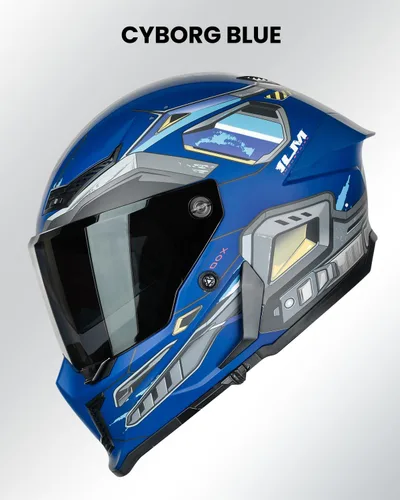Miniatura 6 de ILM Cascos para Motocicleta para Adultos Hombres Mujeres Casco Integral DOT ECE con Visor Dual para Carreras en Calle con Pinlock Modelo MF509