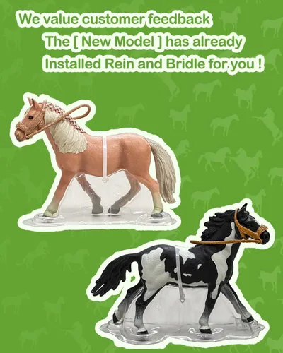 Miniatura 2 de Juego de establo de caballos, regalos de caballo para niñas y niños con 3 caballos y 2 jinetes, juego de juguetes de caballos de animales de granja
