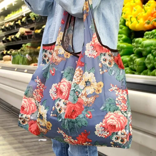 Miniatura 2 de allydrew - Bolsas grandes plegables de nailon reutilizables para comestibles, Conchas marinas Seashells