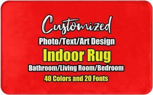 Miniatura 66 de sophiehome Customzied - Alfombras de baño con imagen de texto, alfombra de franela personalizada para interiores para el hogar, dormitorio, baño