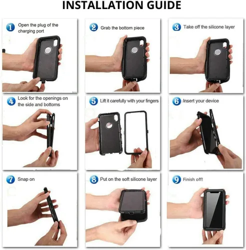 Miniatura 5 de Defender - Funda protectora compatible con iPhone 12 Pro Max, funda híbrida a prueba de golpes, diseño de doble capa, cubierta dura diseñada