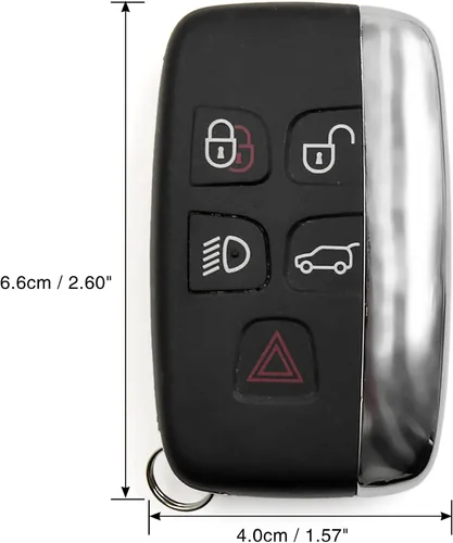 Miniatura 7 de uxcell Funda de repuesto para llave de coche KOBJTF10A para Range Rover Discovery 4 negro 5 botones